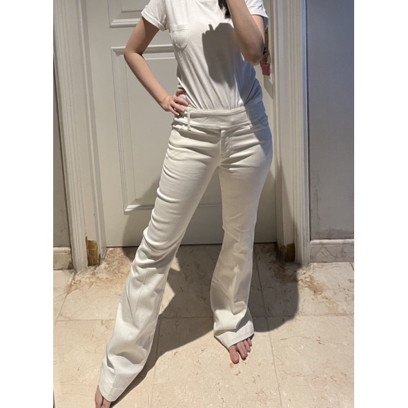 NEXT Slim Flare Y2K White Jeans Denim