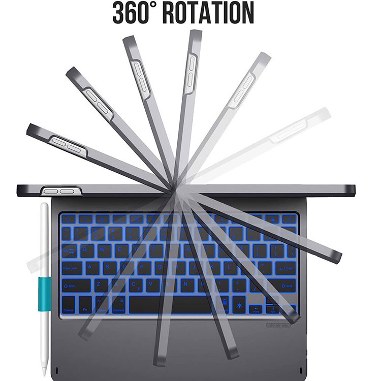 WIWU Waltz Rotating WIRELESS KEYBOARD CASE IPAD 9 / 8 / 7 (10.2 inch ) / IPAD AIR 3 2019 / IPAD PRO 10.5 2017