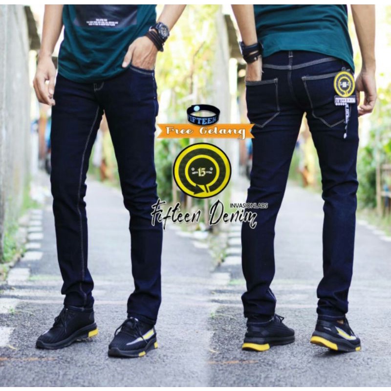 Celana Jeans FIFTEEN DENIM Blackgarmen