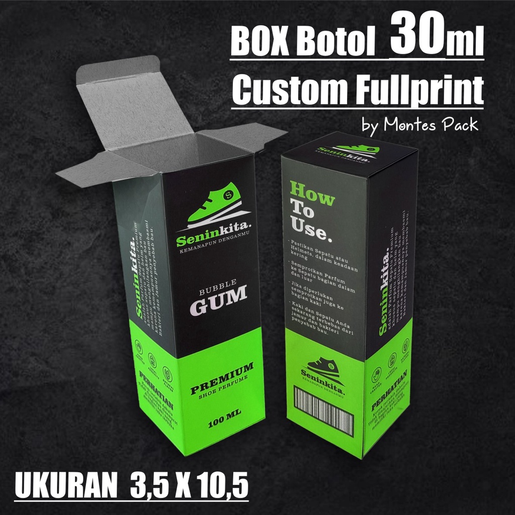 Kotak Parfum Custom 30ml / Spray box Print 3,5x3,5x10,5 / Box botol CUSTOM