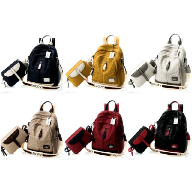 GIBD EMORY Molarie 08EMO 3216 MULTIFUNGSI TAS 2IN1 RANSEL WANITA IMPORT RANSEL SELEMPANG ORIGINAL