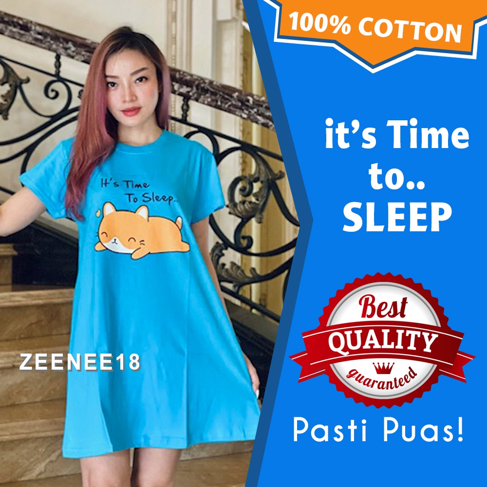 Daster Lucu Dewasa Bahan Katun Kekinian Sleep