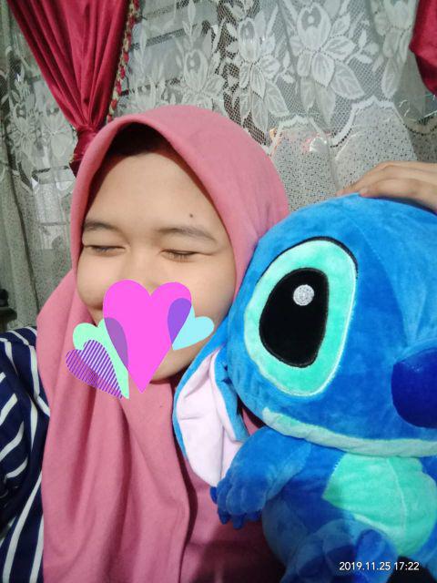 Boneka Stitch Panjang 35cm Bahan Plush Untuk Dekorasi Rumah