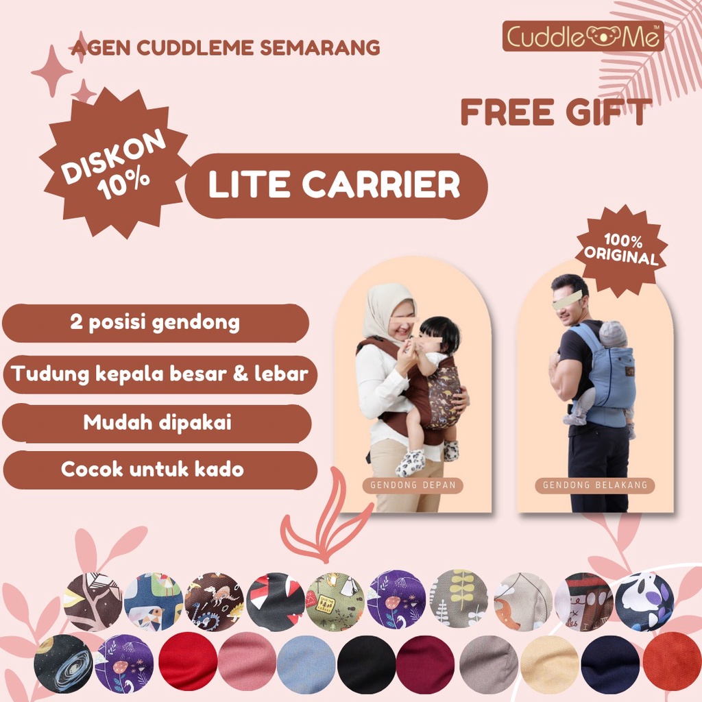 Cuddle ME SSC Gendongan Bayi Lite Carrier Mshape SNI Ergonomis Nyaman