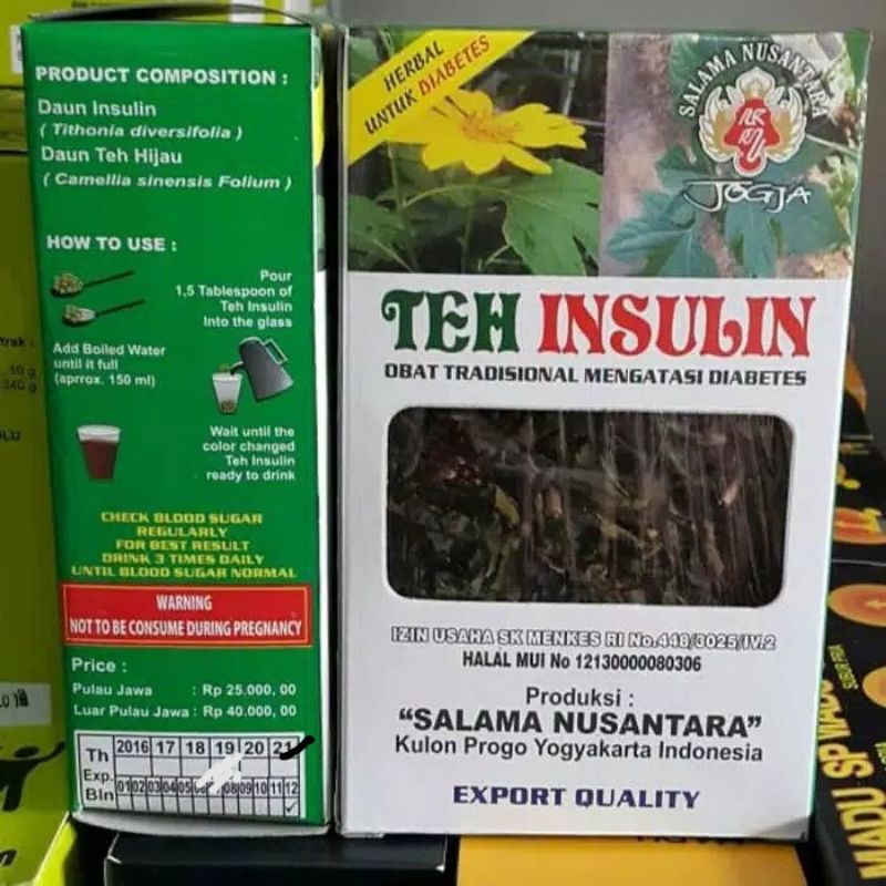 

BISA COD-TEH INSULIN 80GR SALAM NUSANTARA-TEH DIABETES-IJIN POM