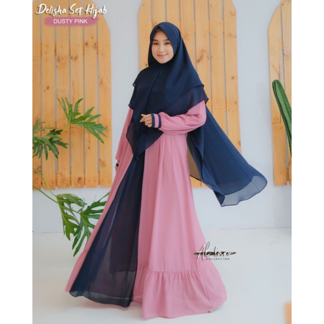 ALFARO DELISHA SET HIJAB / ALFARO FULL CRUTY / SET HIJAB gamis