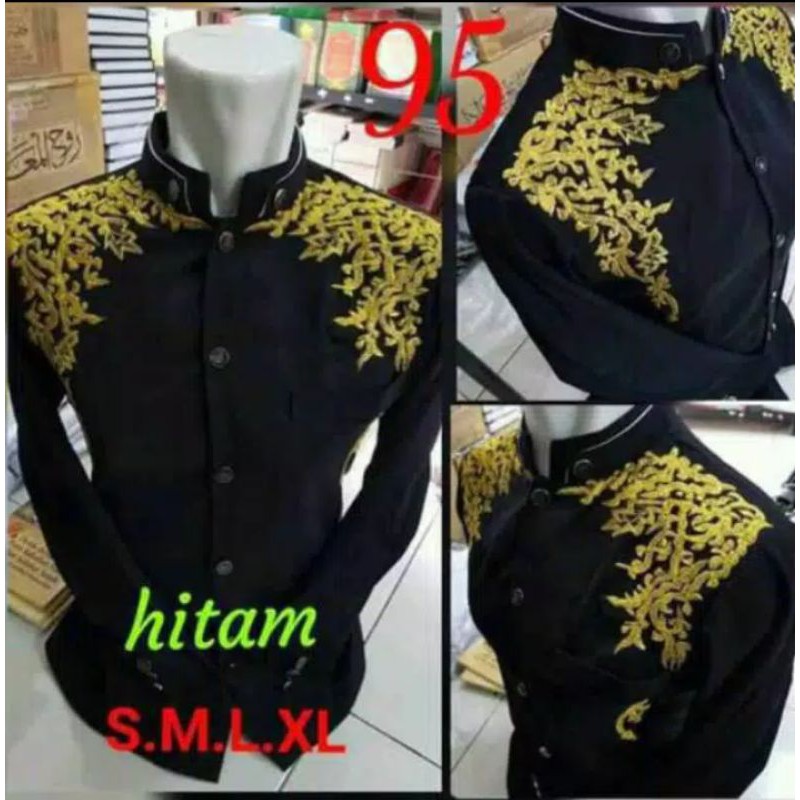 jasko hitam motip akar emas bahan higtwis