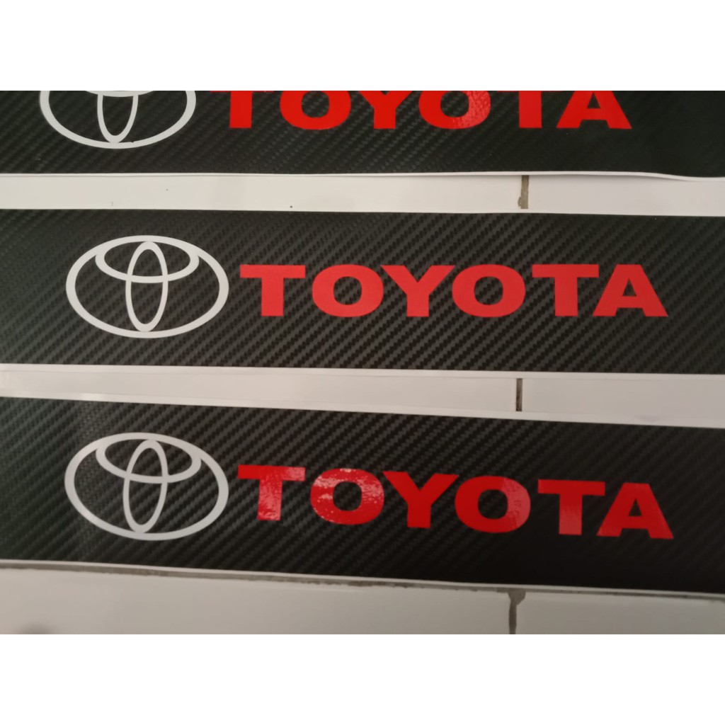 Sill Plate Samping Toyota Stiker 3D Carbon Mobil Universal