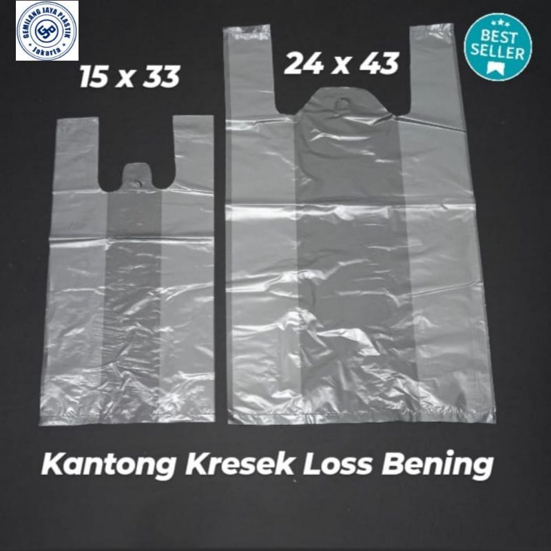 Kantong Plastik Bening/Kantong Kresek Alamo Uk 15/24