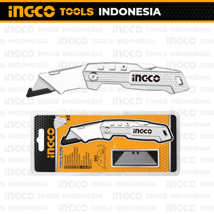 

kertas-pemotong- folding knife (sk5) huk6138 ingco pisau lipat tukang gagang aluminium -pemotong-