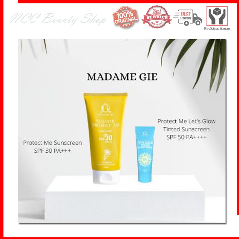 * NCC * Madame Gie Protect Me Sun Screen SPF 30 PA+++ Sunscreen with Calendula Let's Glow Tinted  - Net 60 ml