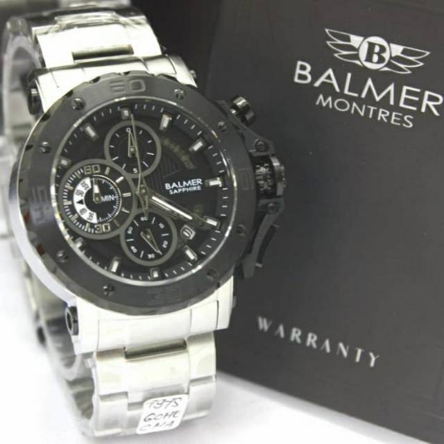 JAM TANGAN PRIA BALMER 7975 SILVER BLACK ORIGINAL