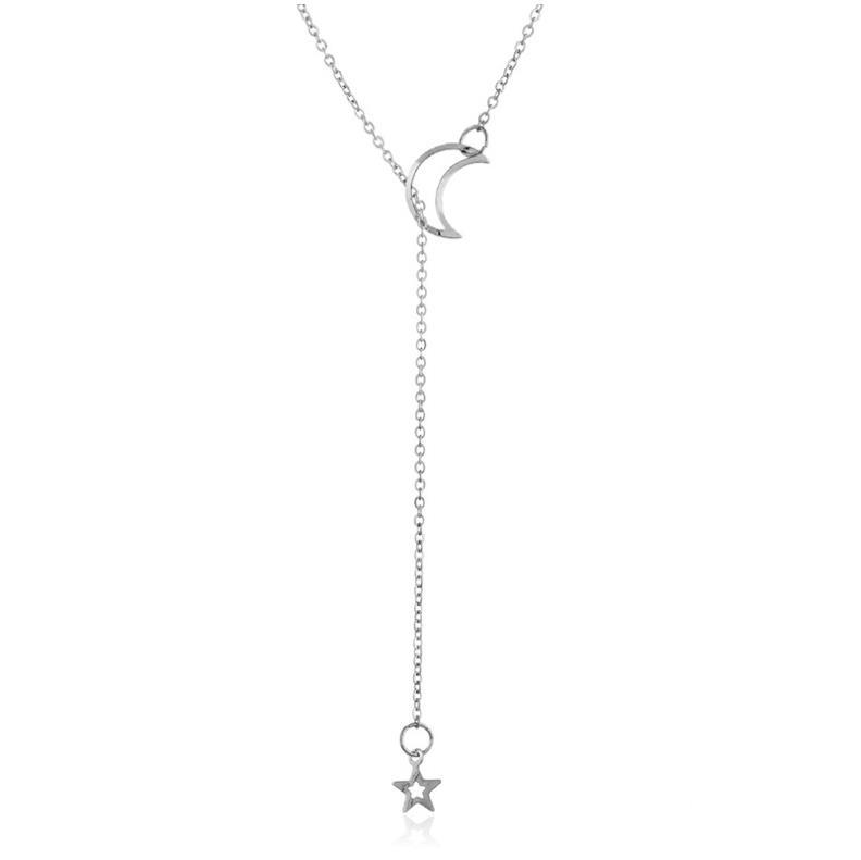 Moon Star Clavicle Chain Fashion Necklace Simple Pendant