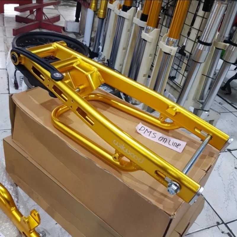 Swing Arm Satria Fu Wilwood Arm Satria Fu Gold Allumunium