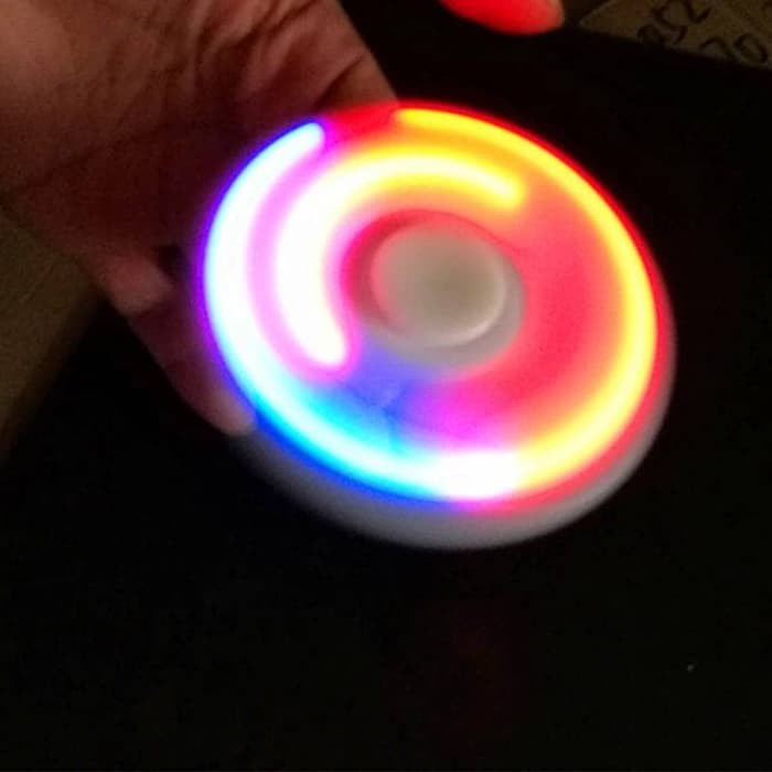 Spinner Lampu Led 7 Warna Fidget Spiner Mainan Antistress
