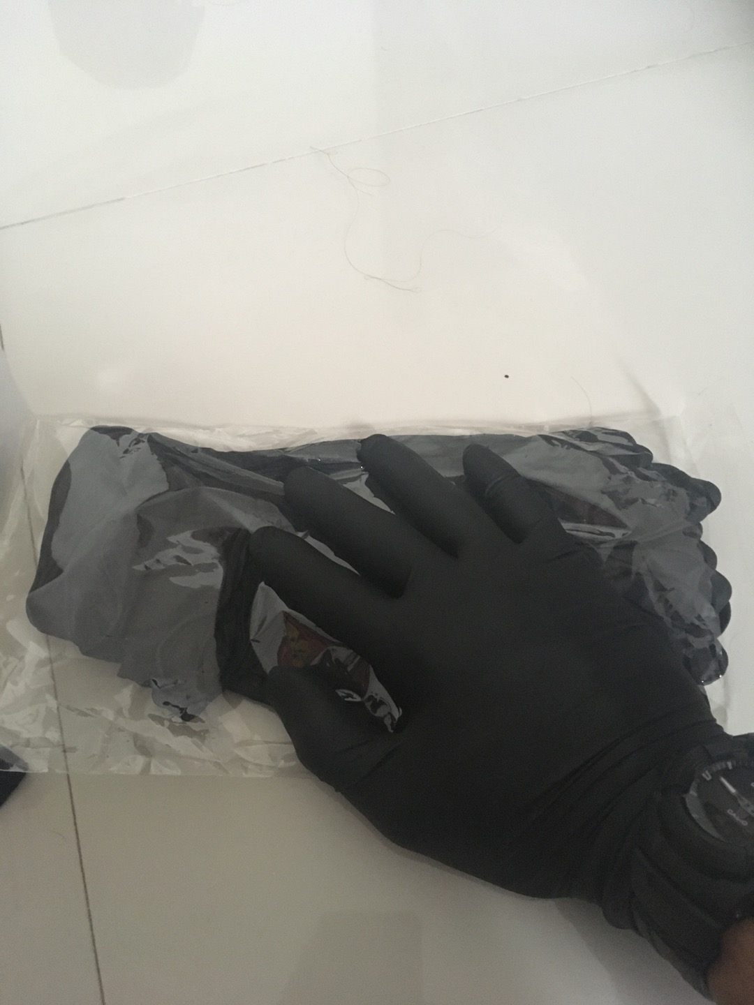 Size S 10 Pcs Sarung Tangan Latex Black Hitam Karet Shamrock Bukan Superlife