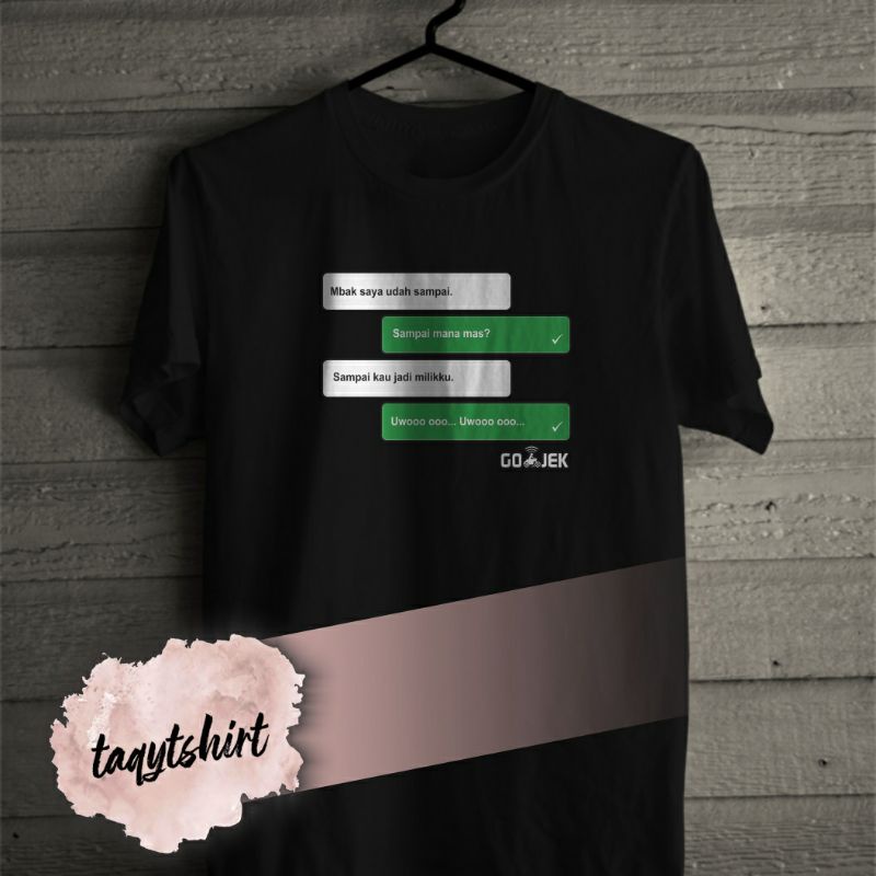 kaos distro gojek gombal