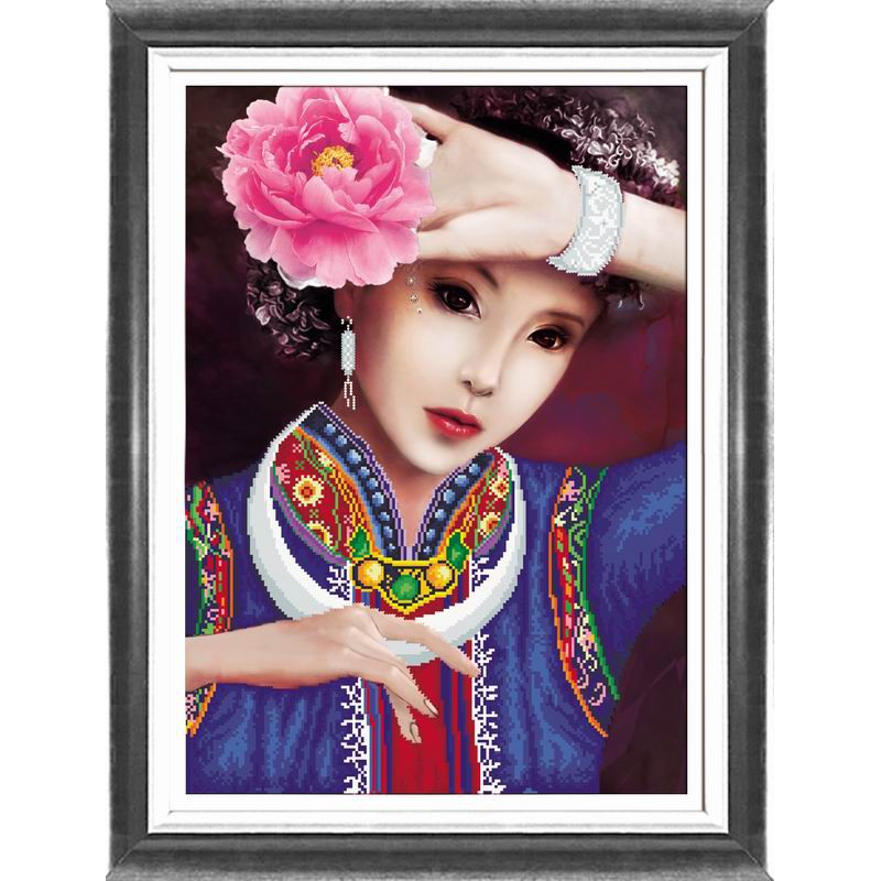 Paket DIY Craft Diamond Painting Y6123 Oriental Girl Lady Woman Beauty