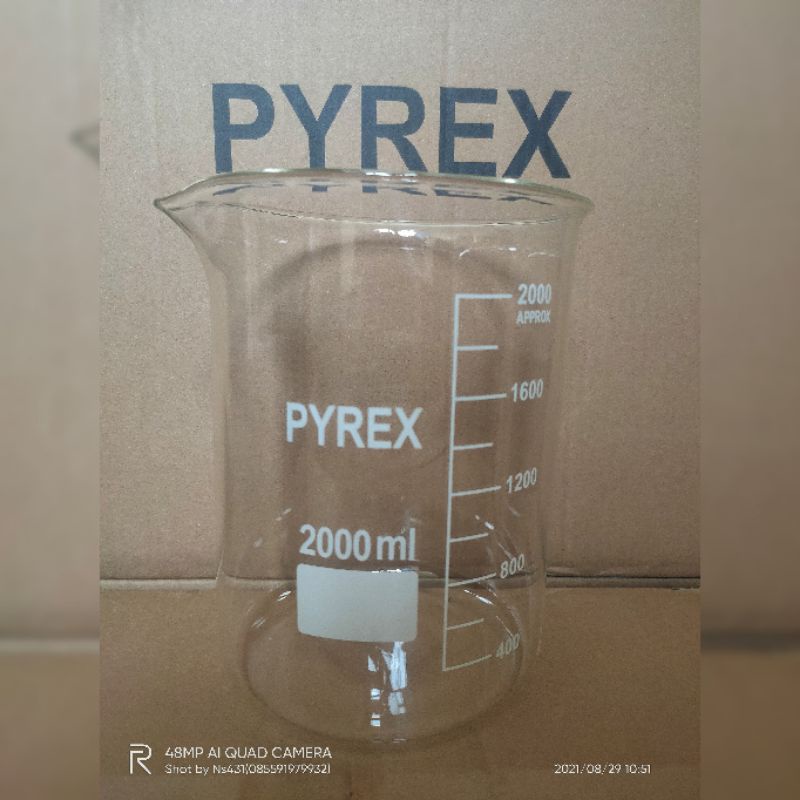 beaker glass 2000 ml pyrex, beaker glass 1000ml pyrex