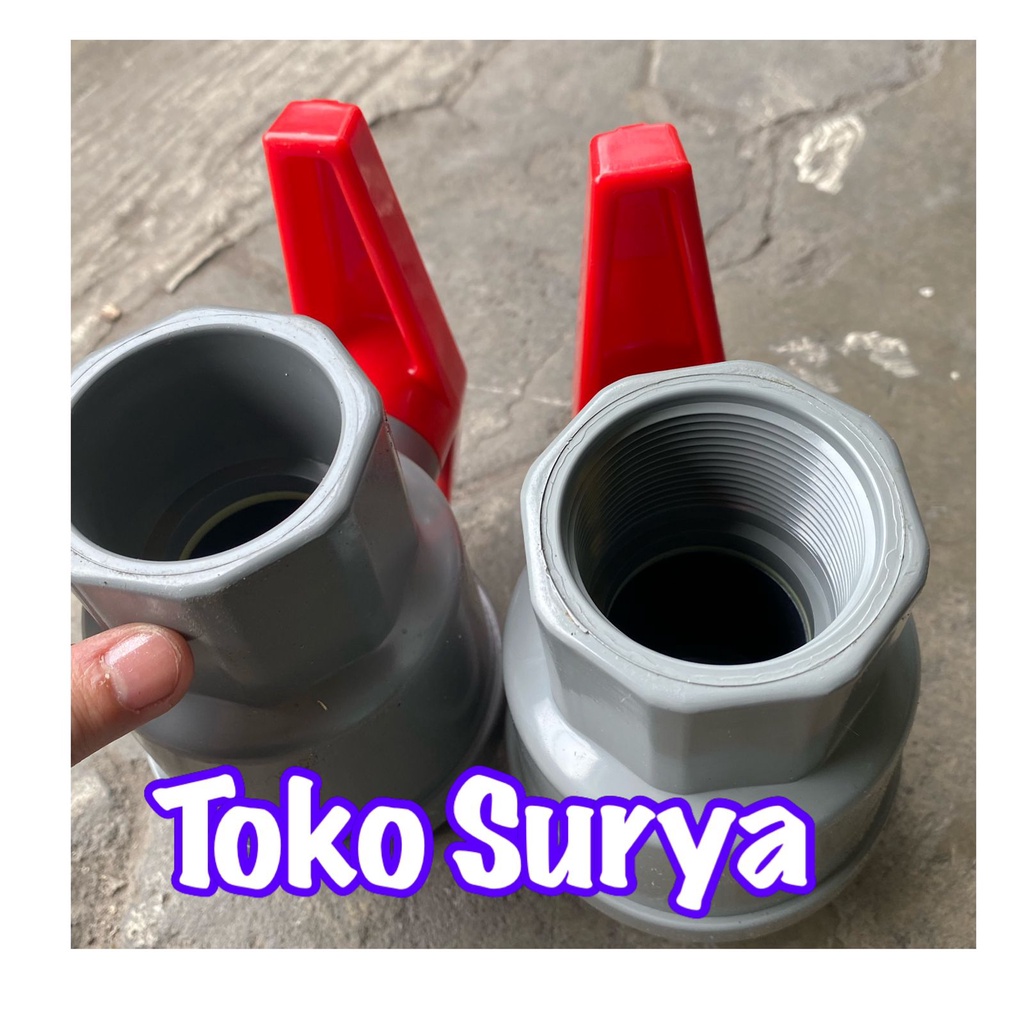 BALL VALVE 11/2" ( SATU SETENGAH INCH )STOP KRAN 11/2" BALL VALVE PVC 11/2" STOP KRAN 11/2" KDJ KING