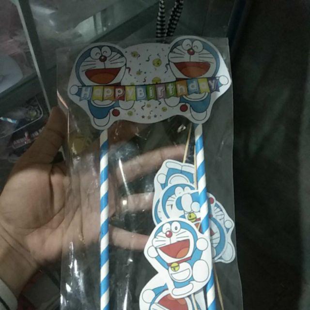 Hiasan Kue Cake Topper Birthday C1 Doraemon Isi 7