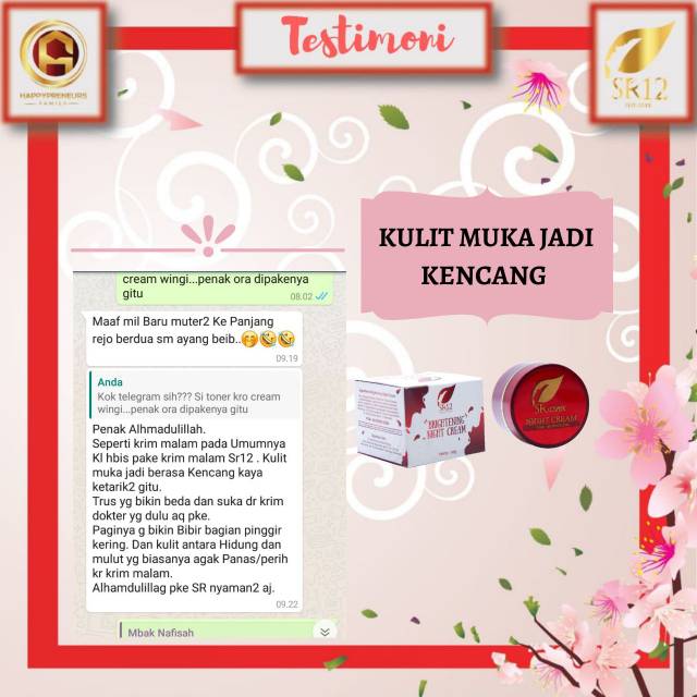 BRIGHTENING CREAM SR12 KRIM PENCERAH KULIT KUSAM BERMINYAK PEMUDAR BEKAS JERAWAT BPOM