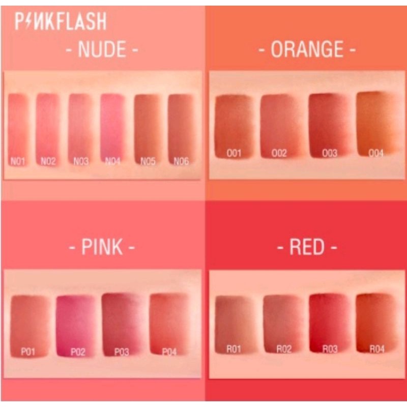 [BPOM] PINKFLASH L01 Lasting Matte Lipcream |  Lipstik Lembut | Tahan Lama |