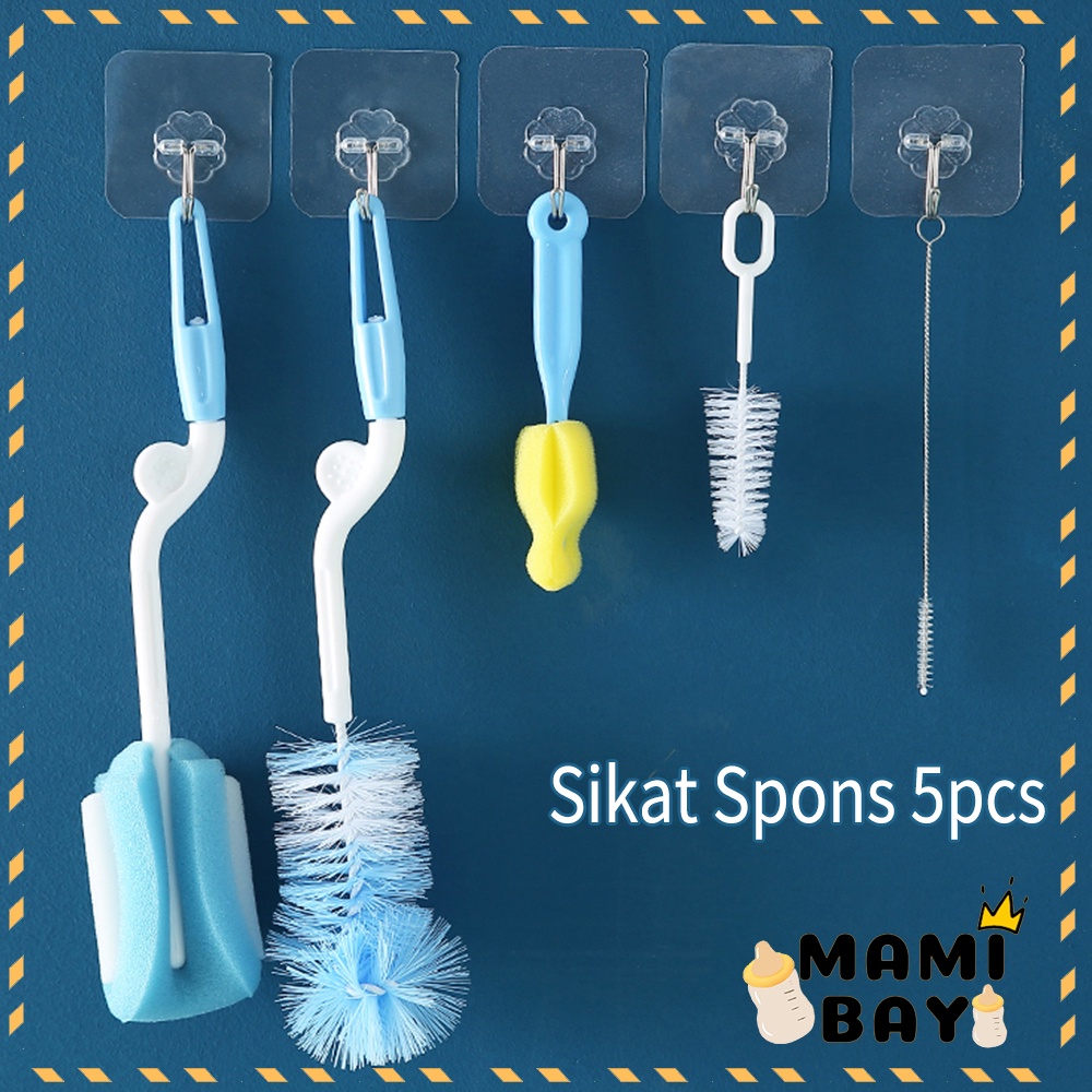 OKEYI Sikat Botol sponge brush/Sikat sedotan stainless/bottle cleaner