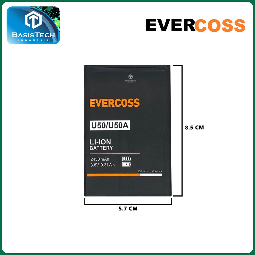 BATERAI EVERCOSS U50 U50A A75 MAX - ORI99 GOOD QUALITY