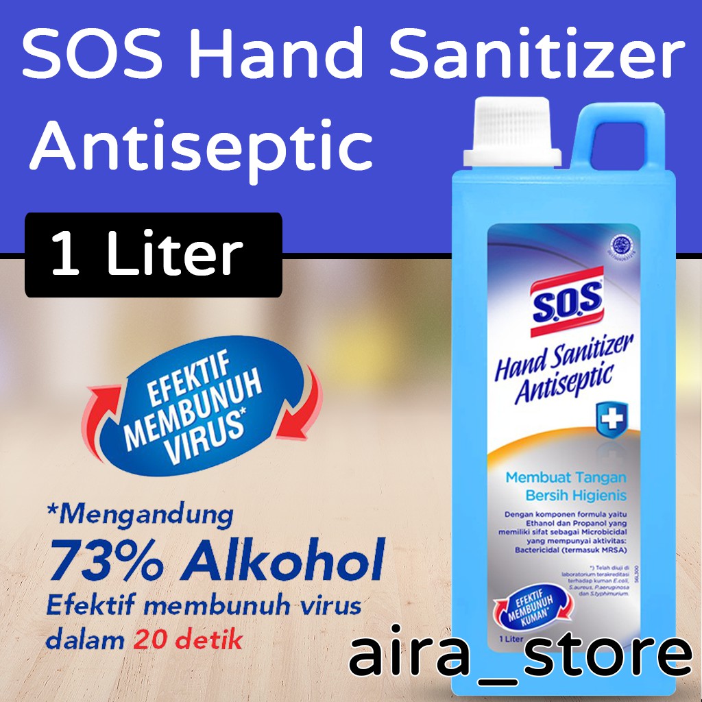 SOS Hand Sanitizer Antiseptic Botol Refill - 1 Liter