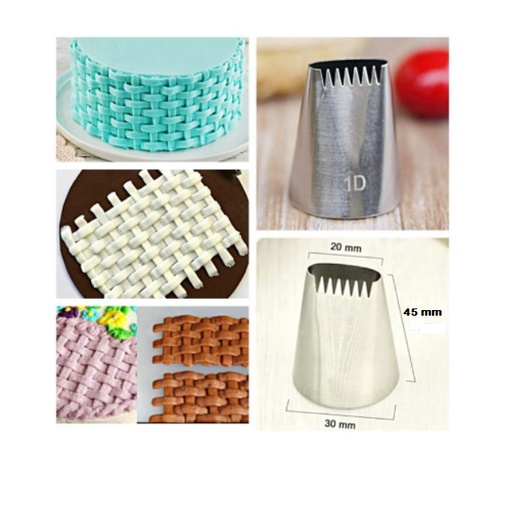 Spuit Nozzle Import 1D keranjang no 1 D dekorasi kue buttercream spuit basket anyaman cetakan kue loyang