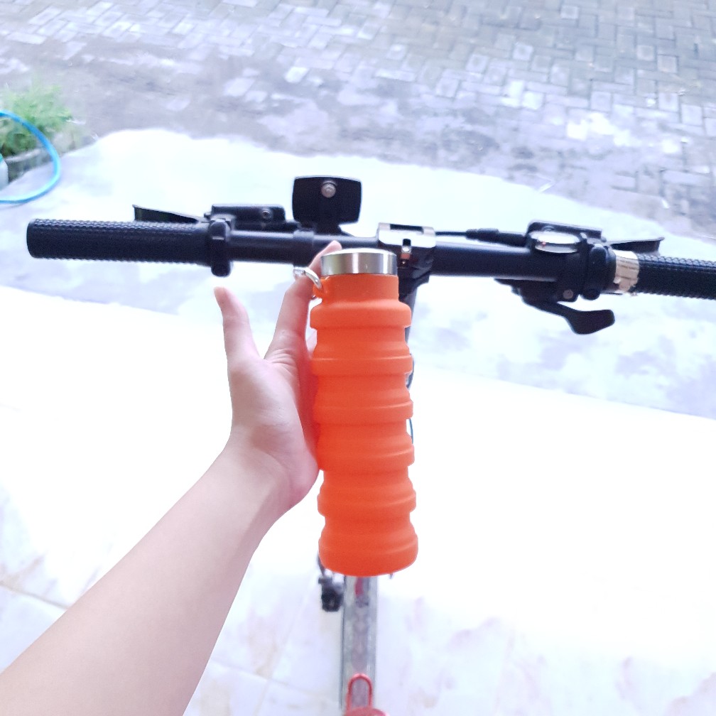 Botol Minum Lipat Spiral 550ml Silikon Tumbler Anak Olahraga Bpa Free Murah Food Grade Portable Gym