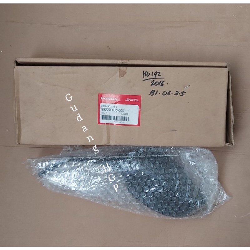 Mirror Comp L Kaca Spion Kiri New PCX 150 CBU 88220-K35-J00 Ori Honda Genuine Parts Made In Vietnam