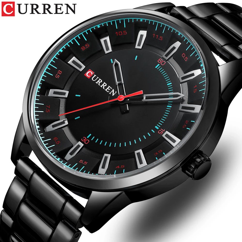 CURREN 8406 Jam Tangan Pria Stainless Steel Analog WK-OS