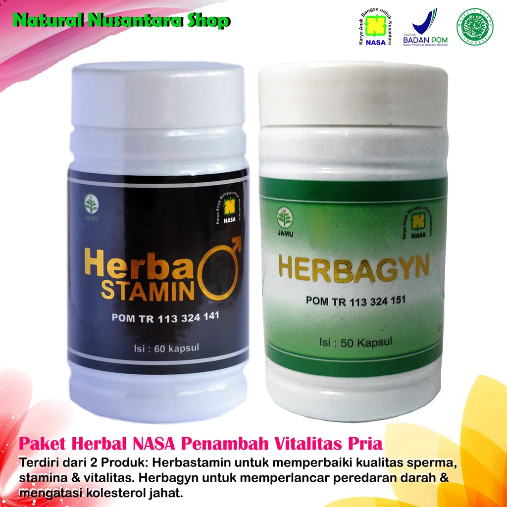 PAKET HERBAL SUPLEMEN PENAMBAH STAMINA & VITALITAS PRIA