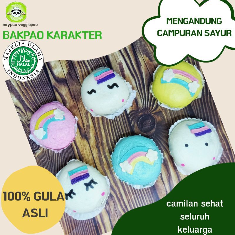 

bakpao karakter seri unicorn coklat