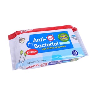 PIGEON Anti Bacterial Wet Tissue 60 Sheets Tisu Basah 