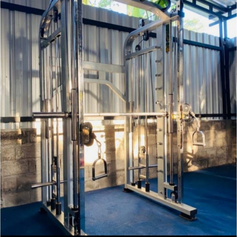 Alat Fitnes Comersil Smith Machine Cable Crossover