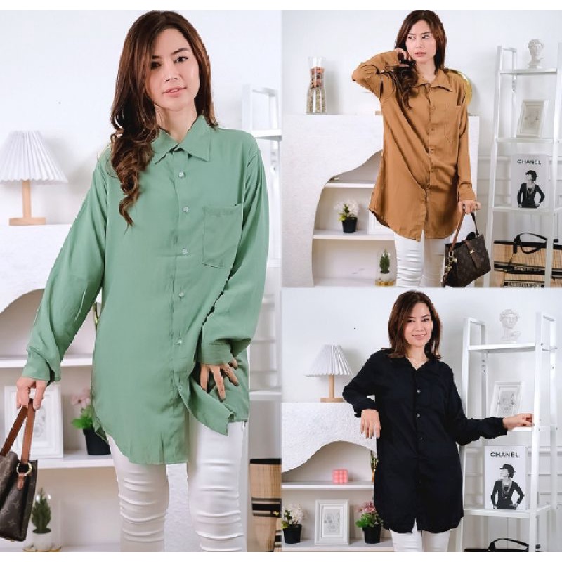 MJS-Sella Tunik Long Rayon Diamond/Korean Style/Atasan Wanita