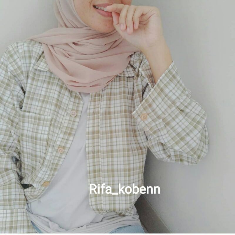 RUMI OUTER || OUTER KEKINIAN || Fashion Wanita || OUTER || KEMEJA KOTAK KOTAK WANITA || OOTD WANITA