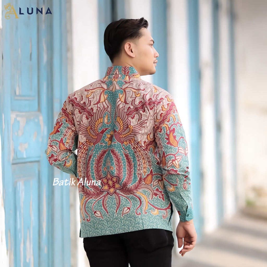 KEMEJA BATIK PRIA PREMIUM LENGAN PANJANG REGULAR BATIK ALUNA PCW 069