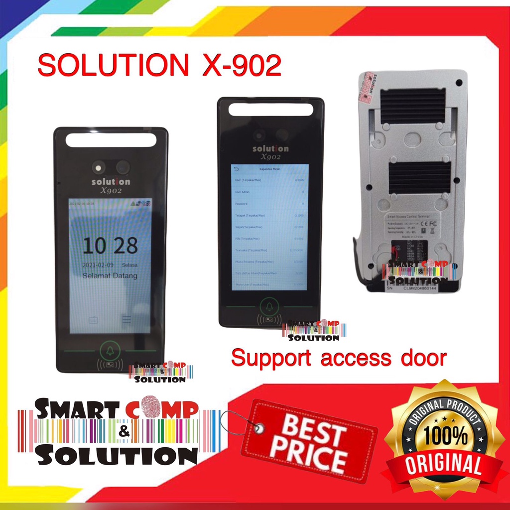 Mesin Absensi Wajah Kartu RFID WiFi Solution X902 / X-902 / X 902