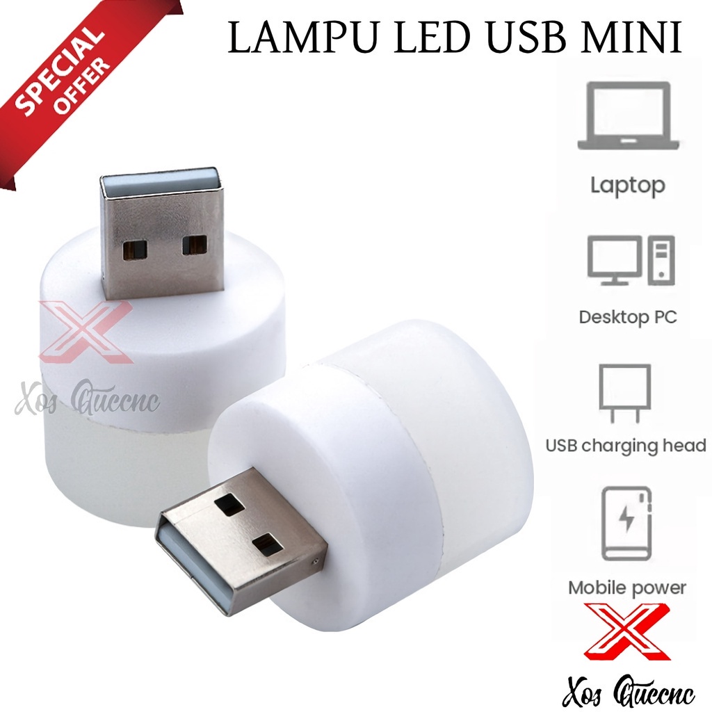 [XOQ] LAMPU MINI USB LED / BOLA LAMPU KECIL USB PORT / LAMPU PORTABLE BELAJAR / LAMPU TIDUR