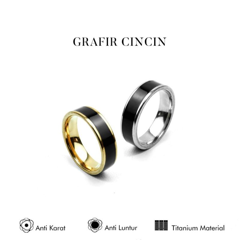 CINCIN TITANIUM || CINCIN COUPLE || Cincin Silver &amp; Gold asli 100% anti karat dan luntur bahan titanium || Cincin Pria &amp; Wanita List Silver dan Gold Anti Karat Dan Luntur