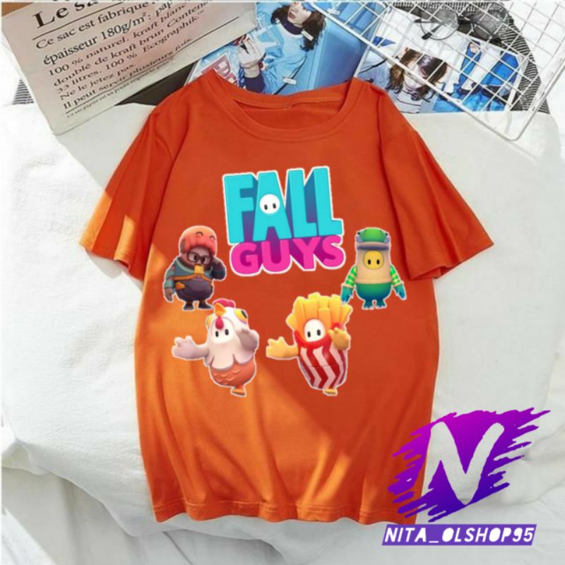 kaos Fall guys baju anak fall guys viral