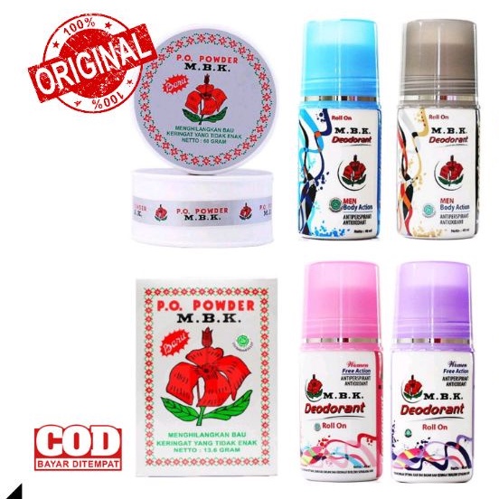 MBK Deodorant Bedak Powder - M.B.K Roll On