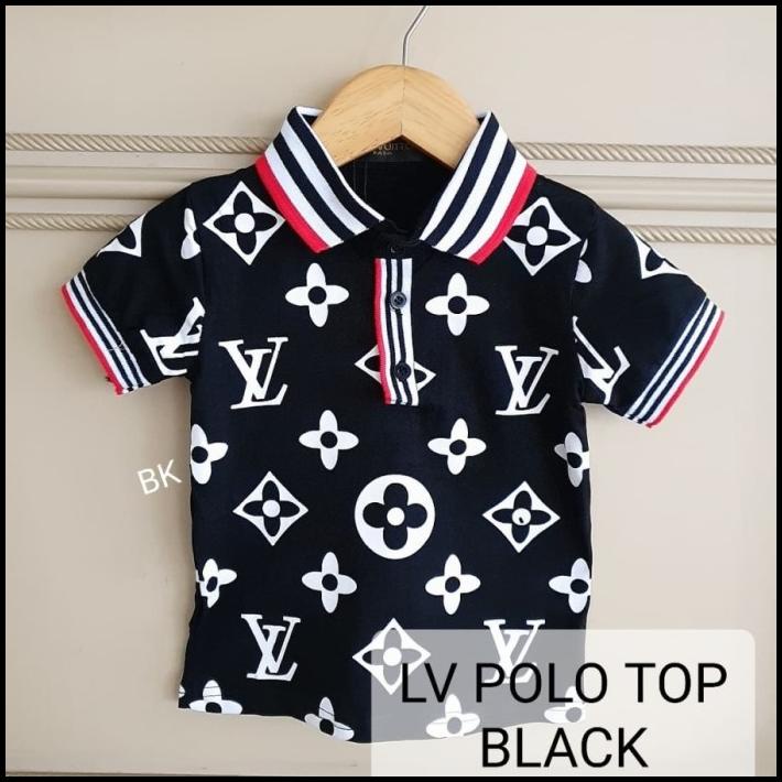 Lv Polo Top Kaos Anak Polo Branded Import Mewah Merk Bahan Bagus Laki