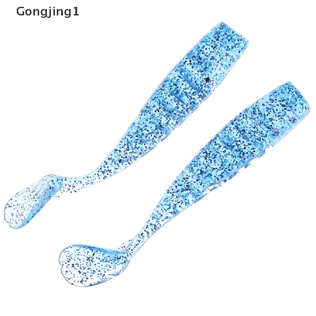 Gongjing1 1 Set Umpan Pancing Softlure Bentuk Ikan Kecil Warna Hitam