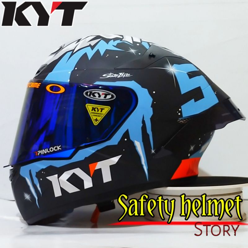 Helm full face Kyt TT-COURSE - original Jaume masia winter (paket ganteng)