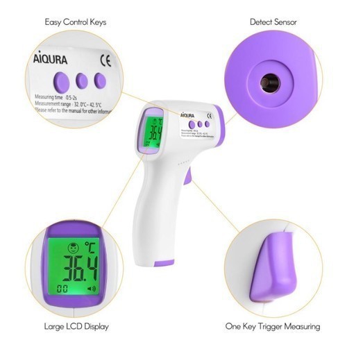 AIQURA Termometer tembak gun / thermo gun /alat pengukur suhu tubuh